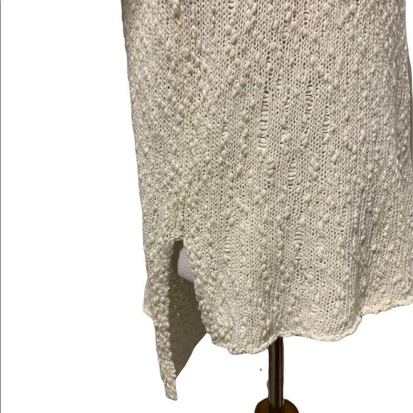 O’Neil | White Knit Cotton Long Sleeve High Low Sweater - Picture 5 of 5